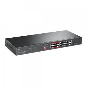 TP-Link TL-SL1218MP                       Неуправляемый коммутатор PoE+ на 16 портов 10/100 Мбит/с и 2 гигабитных порта