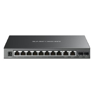MS112GMP Настольный гигабитный 12-портовый коммутатор с поддержкой PoE+ на 8 портов.