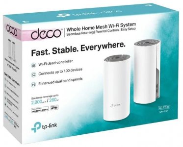TP-Link Deco E4 (2 pack)    AC1200 Домашняя Mesh Wi-Fi система