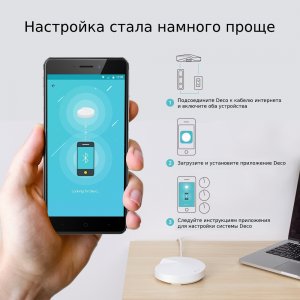 TP-Link Deco M9 Plus (3 pack)             AC2200 Mesh Wi-Fi система для умного дома