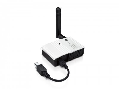TP-Link TL-WPS510U Беспроводной компактный принт-сервер, скорость до 150 Мбит/с