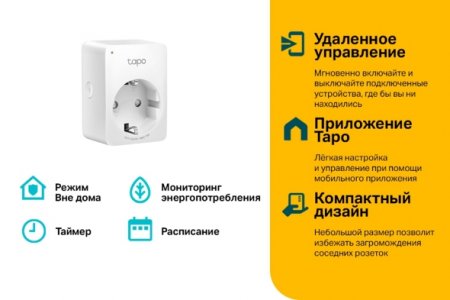 TP-Link Tapo P110(4-pack) Компактная умная розетка